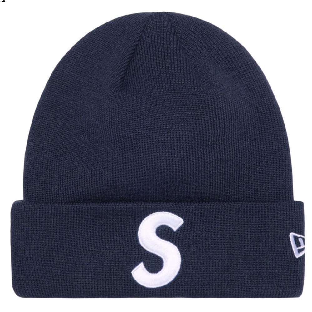 Authentic Supreme 2 in 1 navy New Era beanie